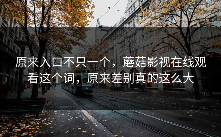 原来入口不只一个，蘑菇影视在线观看这个词，原来差别真的这么大